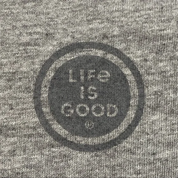 Life is Good Crusher Tee Virtual Meeting Dogs Gray XS - Picture 9 of 9